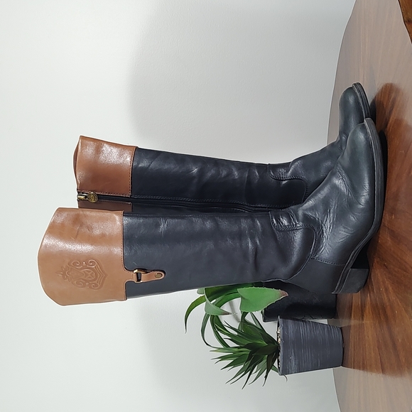Franco Sarto Shoes - Boots: Knee high leather two toned boots